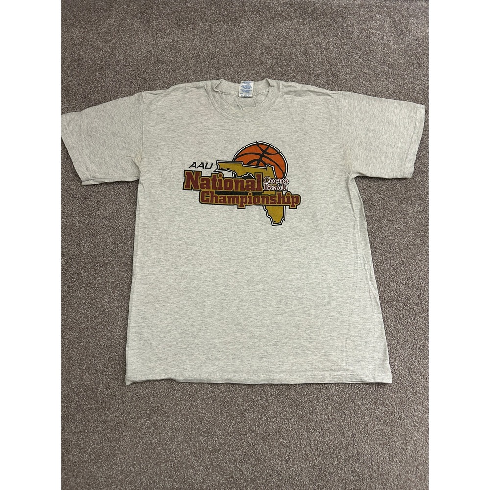 AAU National Championship T-Shirt Mens Medium Grey Excellent Florida Tee